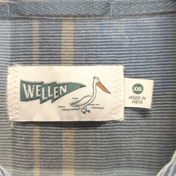 Wellen Light Blue Corduroy Plaid Button Down Casual Shirt XXL organic cotton - Picture 9 of 16